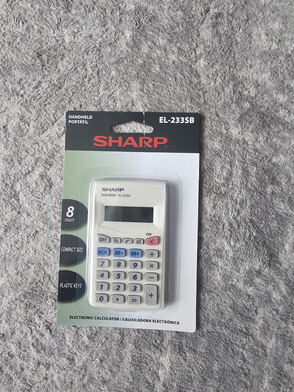 Sharp EL-233SB Handheld Calculator in White 5 Total.